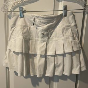 Lululemon White Ruffle Tennis Skirt